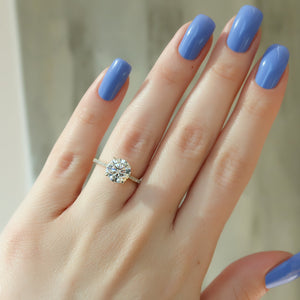 The Pave Lexie Set With A 2 Carat Round Lab Diamond