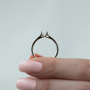 The Pave Lexie Set With A 1 Carat Radiant Lab Diamond