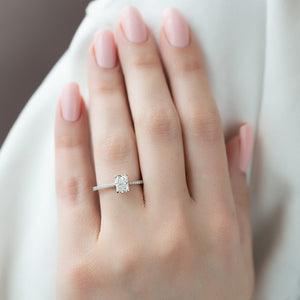 The Pave Lexie Set With A 1 Carat Radiant Lab Diamond