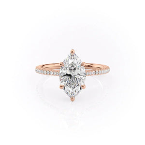 The Pave Lexie Set With A Marquise Moissanite