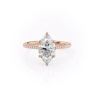The Pave Lexie Set With A 2 Carat Marquise Lab Diamond