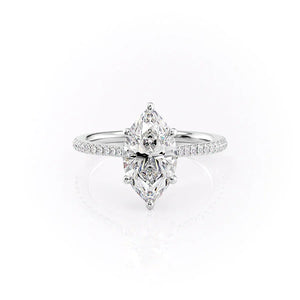 The Pave Lexie Set With A Marquise Moissanite