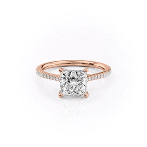 The Pave Lexie Set With A Princess Moissanite