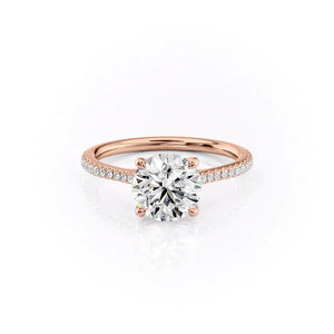 The Pave Lexie Set With A Round Moissanite