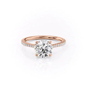 The Pave Lexie Set With A 2 Carat Round Lab Diamond