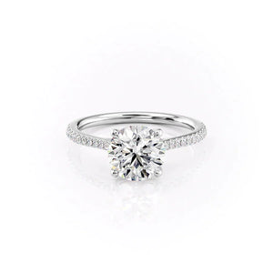 The Pave Lexie Set With A Round Moissanite