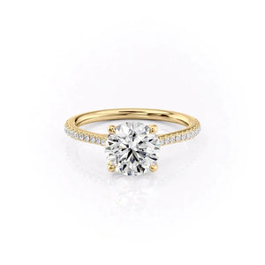 The Pave Lexie Set With A Round Moissanite