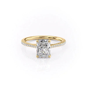 The Pave Lexie Set With A 2 Carat Radiant Lab Diamond