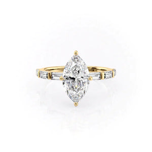 The Hailey Set With A 2 Carat Marquise Moissanite