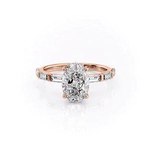 The Hailey Set With A 3 Carat Oval Lab Diamond