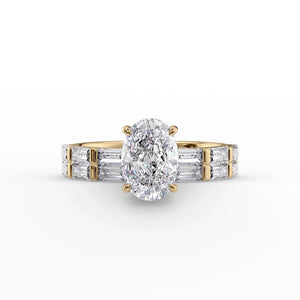 The Hailey Set With A 4 Carat Oval Moissanite