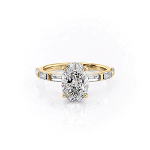 The Hailey Set With A 2 Carat Oval Lab Diamond