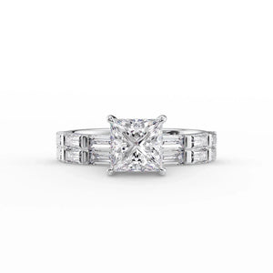The Hailey Set With A 3.5 Carat Princess Moissanite