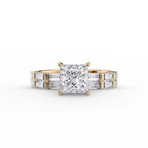 The Hailey Set With A 1 Carat Princess Lab Diamond