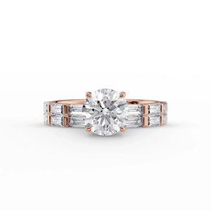 The Hailey Set With A 5 Carat Round Moissanite