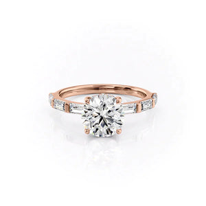 The Hailey Set With A 1 Carat Round Moissanite