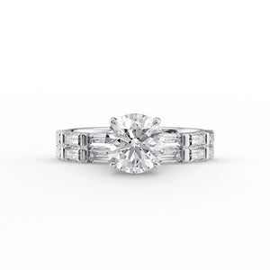 The Hailey Set With A 2.5 Carat Round Lab Diamond
