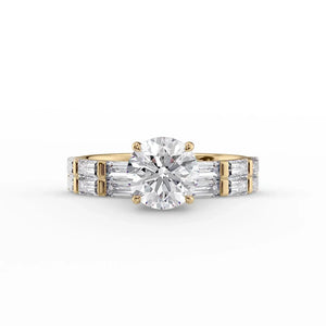 The Hailey Set With A 2 Carat Round Moissanite