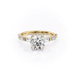 The Hailey Set With A 2 Carat Round Lab Diamond