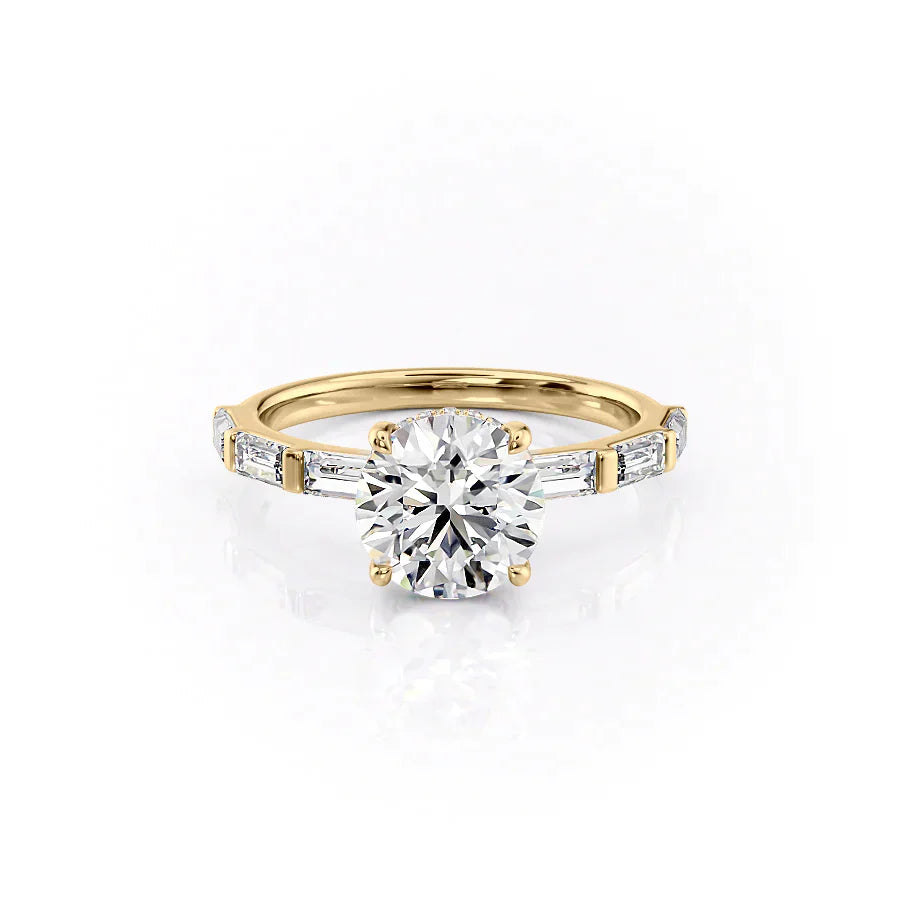 The Hailey Set With A 1 Carat Round Moissanite