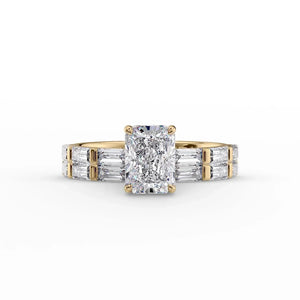The Hailey Set With A 4 Carat Radiant Moissanite
