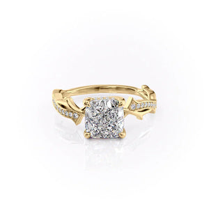 The Pave Twig Set With A 3 Carat Cushion Lab Diamond