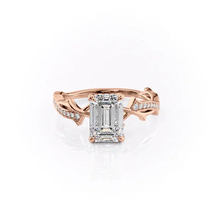 The Pave Twig Set With A 1.5 Carat Emerald Lab Diamond