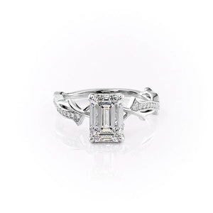 The Pave Twig Set With A 1 Carat Emerald Lab Diamond