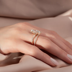 The Pave Twig Set With A 2 Carat Marquise Lab Diamond