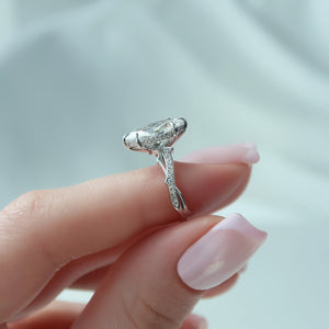 The Pave Twig Set With A 2 Carat Marquise Lab Diamond