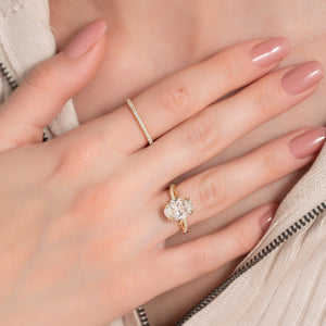The Pave Twig Set With A 3 Carat Oval Lab Diamond