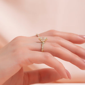 The Pave Twig Set With A 3 Carat Oval Lab Diamond