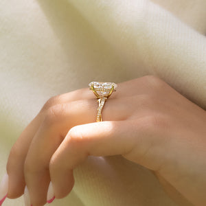 The Pave Twig Set With A 3 Carat Oval Lab Diamond
