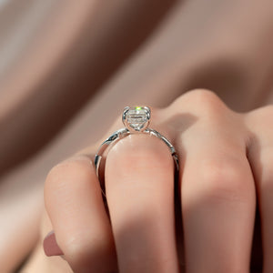 The Pave Twig Set With A 2 Carat Radiant Lab Diamond