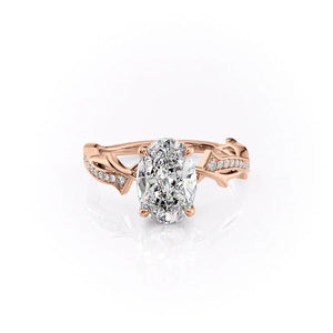 The Pave Twig Set With A 3 Carat Oval Lab Diamond