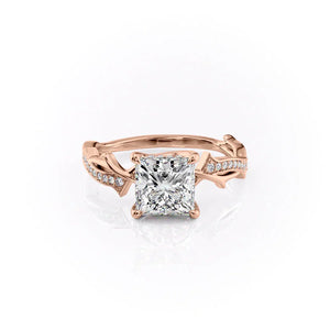 The Pave Twig Set With A 3.5 Carat Princess Moissanite