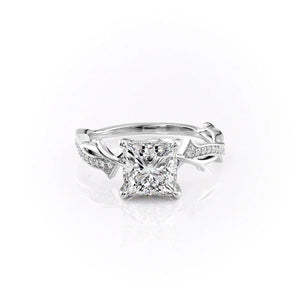 The Pave Twig Set With A 2 Carat Princess Lab Diamond
