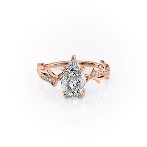 The Pave Twig Set With A 2 Carat Pear Lab Diamond