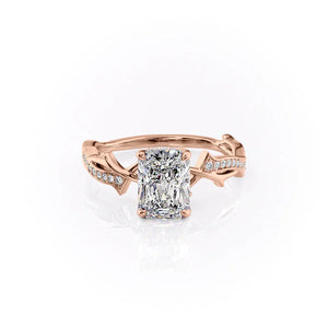 The Pave Twig Set With A 3 Carat Radiant Lab Diamond