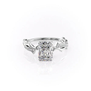 The Pave Twig Set With A 3.5 Carat Radiant Moissanite