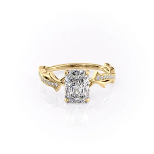 The Pave Twig Set With A 2 Carat Radiant Lab Diamond