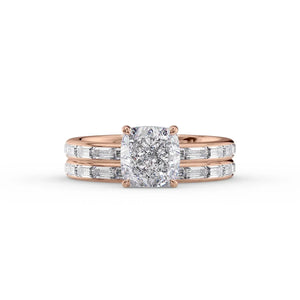 The Jennifer Set With A 3.5 Carat Cushion Moissanite