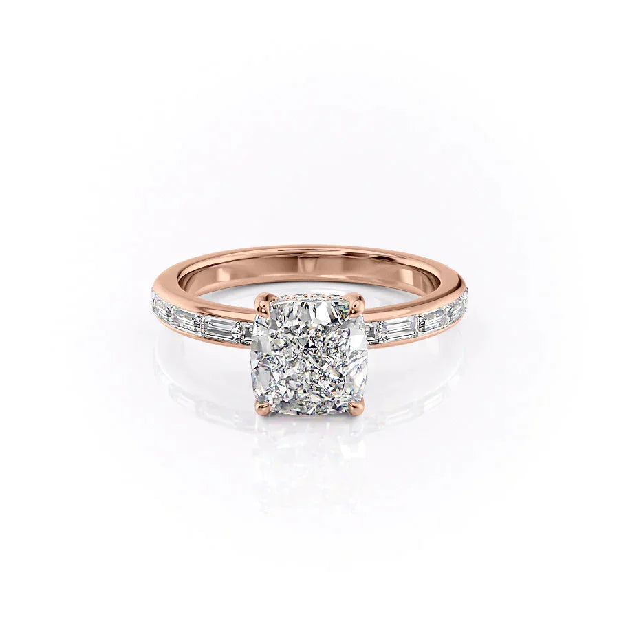 The Jennifer Set With A 2.5 Carat Cushion Lab Diamond
