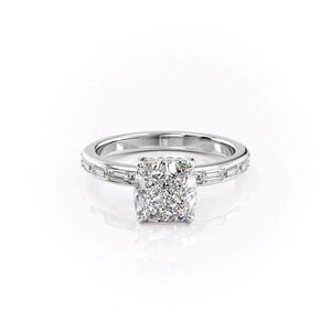 The Jennifer Set With A 1.5 Carat Cushion Lab Diamond