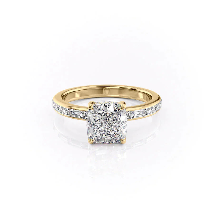 The Jennifer Set With A 1 Carat Cushion Moissanite