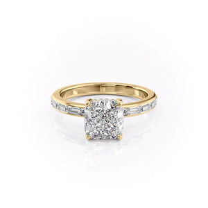 The Jennifer Set With A 3.5 Carat Cushion Moissanite