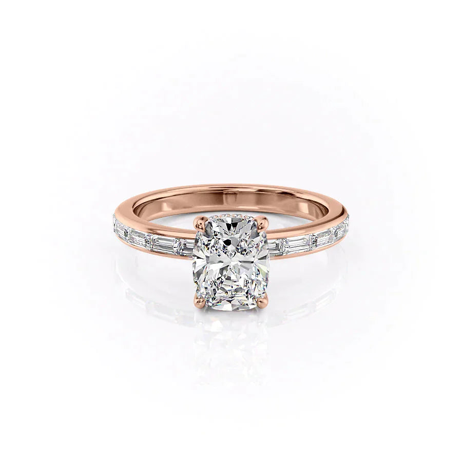 The Jennifer Set With A 1 Carat Elongated Cushion Lab Diamond
