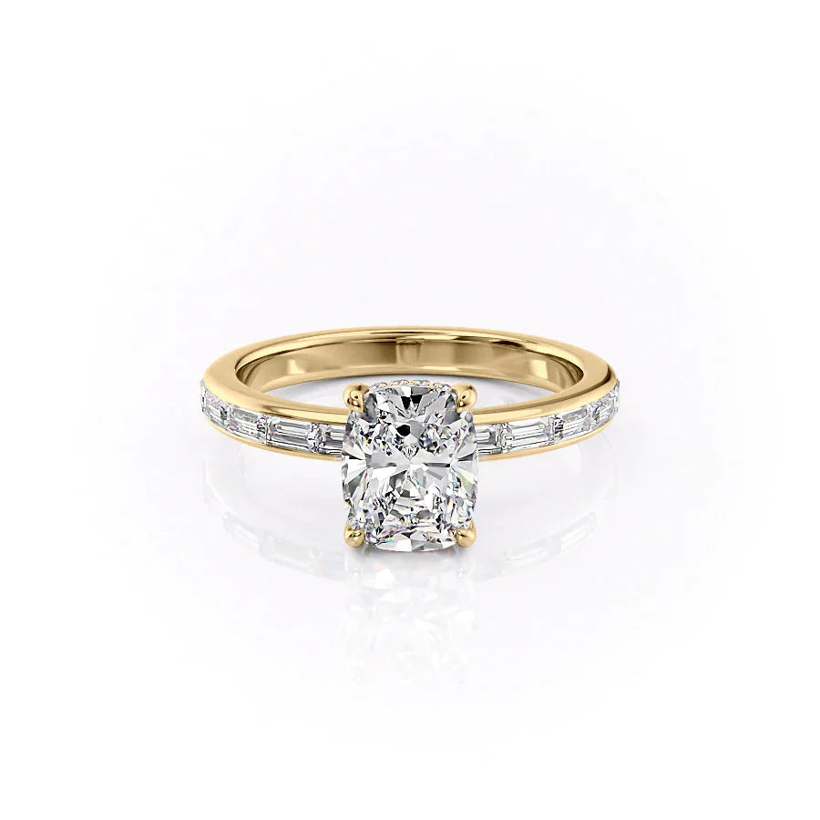 The Jennifer Set With A 2 Carat Elongated Cushion Lab Diamond
