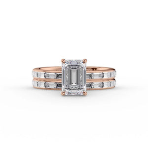 The Jennifer Set With A 2 Carat Emerald Moissanite