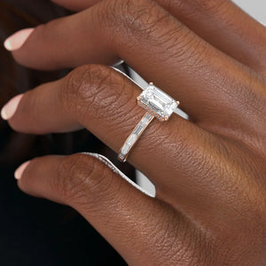 The Jennifer Set With A 2 Carat Emerald Lab Diamond
